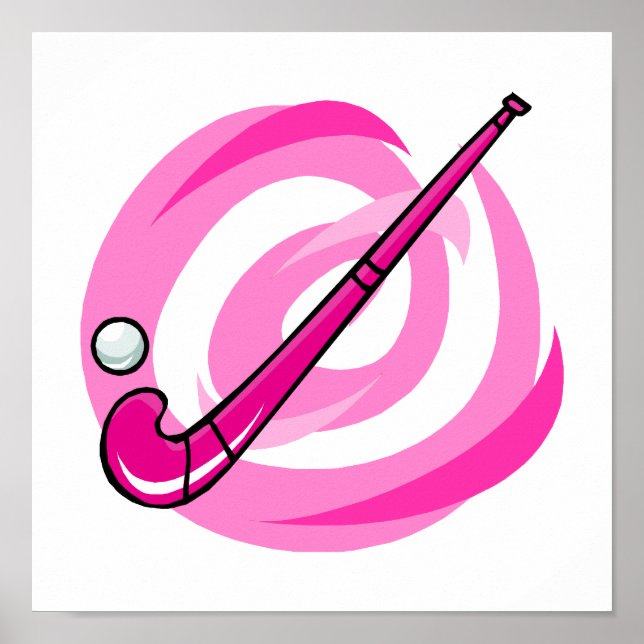 Field Hockey pink logo Poster (Front)