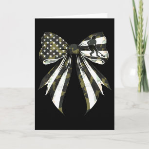 Field Hockey Player 4th Of July American Flag Camo Card