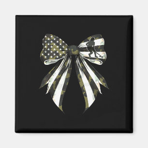Field Hockey Player 4th Of July American Flag Camo Magnet