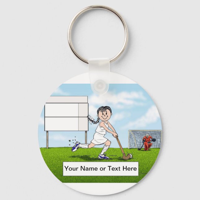 Field Hockey Player - Female  Key Ring (Front)