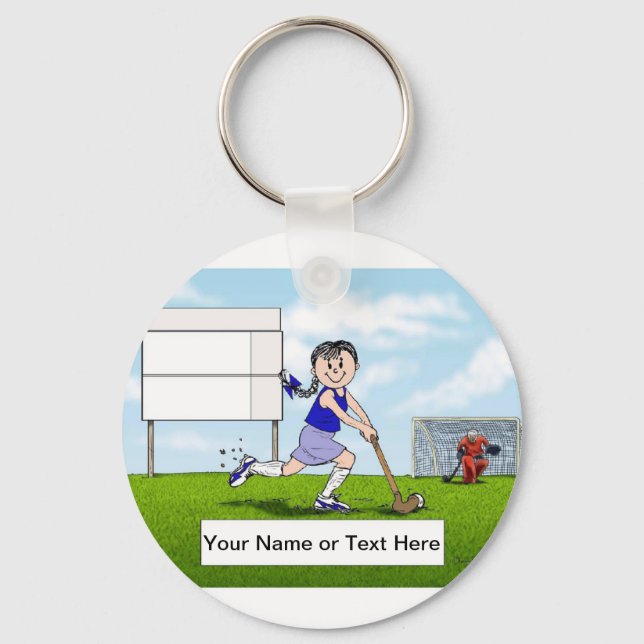 Field Hockey Player - Female  Key Ring (Front)