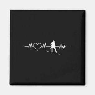 Field Hockey Player Heartbeat Goalkeeper Sweeper T Magnet