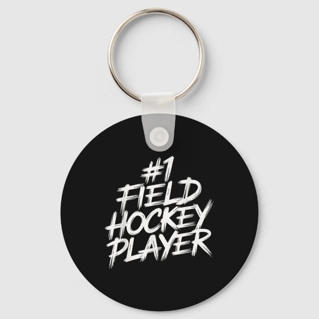 Field Hockey Player  Key Ring (Front)