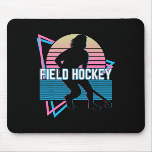 Field Hockey Player Retro  Mouse Pad