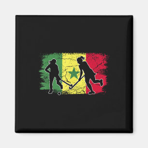 Field Hockey Player Senegalese Flag Senegal _1 Magnet