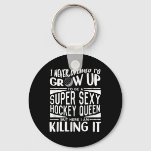 Field Hockey Player Shirt Women Girls Field Hockey Key Ring