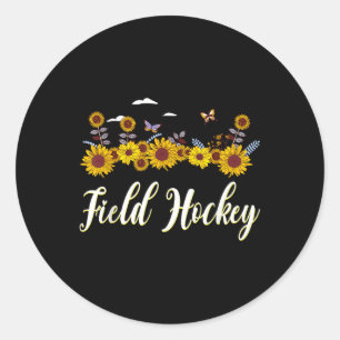 Field Hockey Player Sunflower Field Hockey Mum Classic Round Sticker