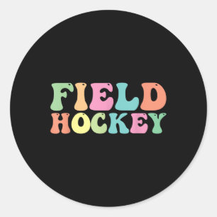 Field Hockey Player Team Coach Trainer Classic Round Sticker