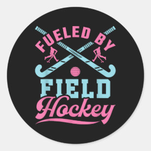 Field Hockey Player Team Practice Women Teen Girls Classic Round Sticker