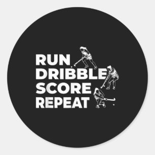 Field Hockey Player Techniques Classic Round Sticker