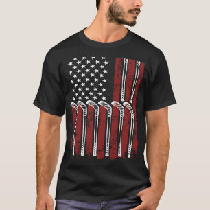 Field Hockey Player US Flag Field Hockey T-Shirt