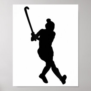 Field Hockey Player With Hockey Stick_1 Poster