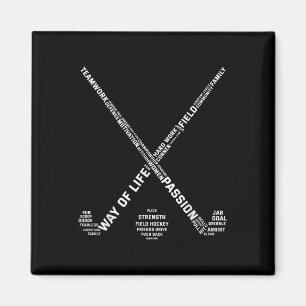 Field Hockey Player Words Hockey Stick Hockey Team Magnet