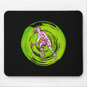 Field-hockey-players Indoor-hockey Game Women Fiel Mouse Pad