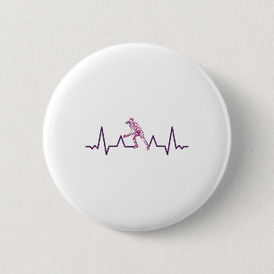 Field-hockey-players Indoor-hockey Heartbeat Field 6 Cm Round Badge