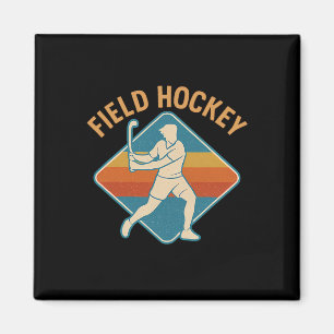 Field Hockey Retro Sport Vintage Style Magnet