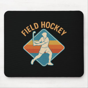 Field Hockey Retro Sport Vintage Style Mouse Pad
