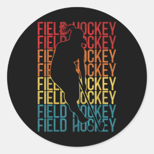 Field Hockey Retro Vintage Field Hockey Classic Round Sticker