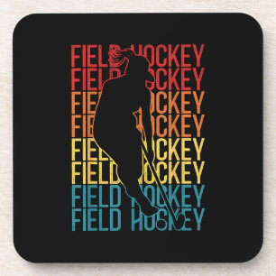 Field Hockey Retro Vintage Field Hockey Coaster