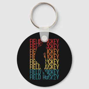 Field Hockey Retro Vintage Field Hockey Key Ring