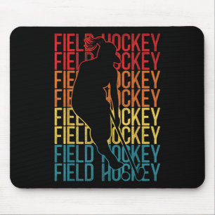Field Hockey Retro Vintage Field Hockey  Mouse Pad