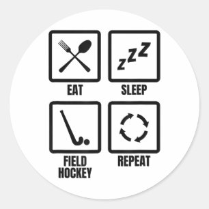 Field Hockey Schedule Workout  Classic Round Sticker