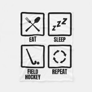 Field Hockey Schedule Workout Fleece Blanket