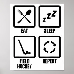 Field Hockey Schedule Workout Poster