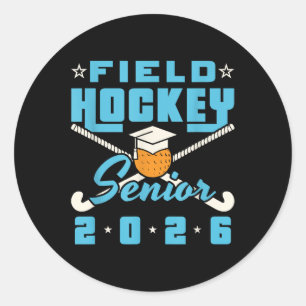 Field Hockey Senior 2026 Graduating Cl Senior Nigh Classic Round Sticker
