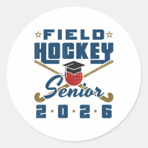 Field Hockey Senior 2026 Graduating Cl Senior Nigh Classic Round Sticker