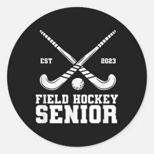 Field Hockey Senior Hockey Player Graduation Classic Round Sticker