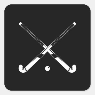 Field Hockey Silhouette Sticker Black