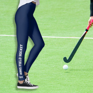 Field Hockey Sport Team Name Monogram School Leggings