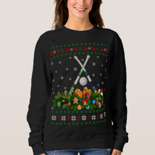 Field Hockey Sports Lover Xmas Ugly Field Hockey C Sweatshirt