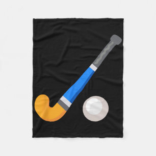 Field Hockey Stick And Byll Fleece Blanket