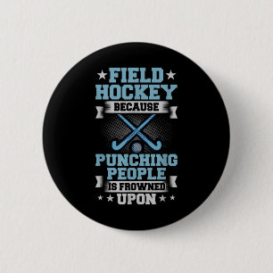 Field Hockey Stick Goal Indoor Game Player Trainin 6 Cm Round Badge
