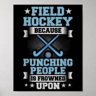 Field Hockey Stick Goal Indoor Game Player Trainin Poster