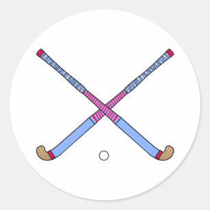 Field Hockey Sticks Classic Round Sticker