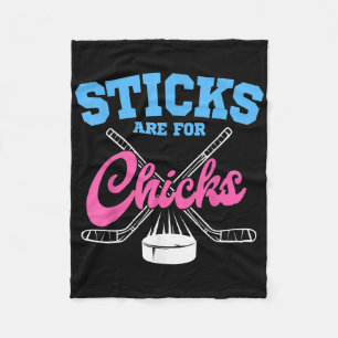 Field Hockey Sticks For Chicks Sweeper Goalkeeper Fleece Blanket