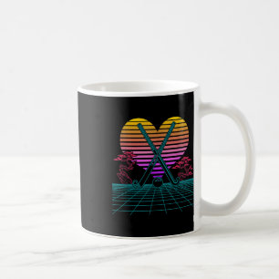 Field Hockey Sticks Retro 80s Vaporwave Player Par Coffee Mug