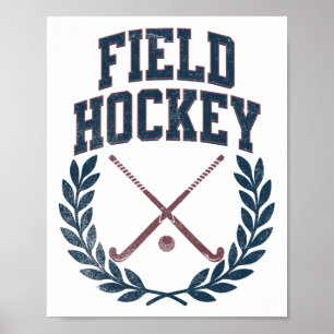 Field Hockey Sticks Wreath College Design For Athl Poster