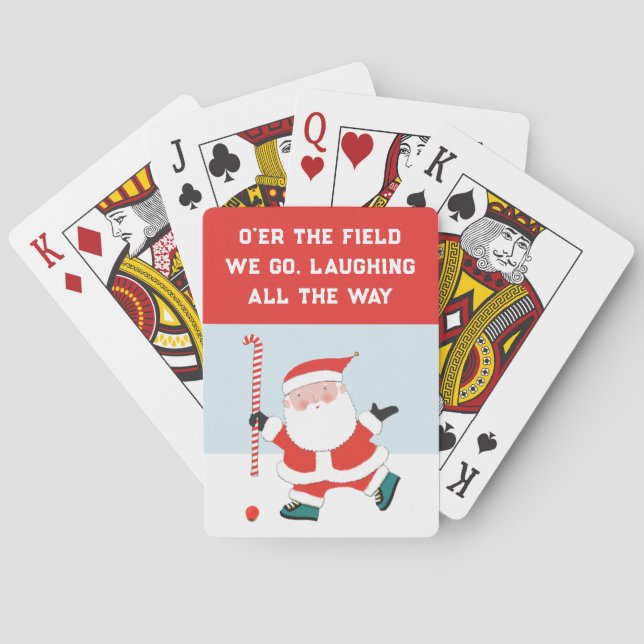 Field Hockey Stocking Stuffers Playing Cards (Back)