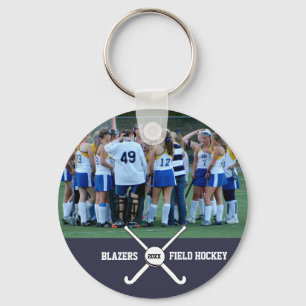 Field Hockey Team Player Photo Name Number Custom Key Ring
