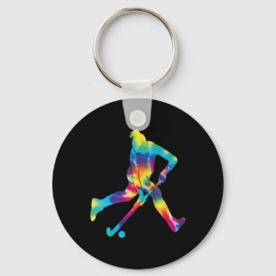 Field Hockey Tie Dye Key Ring