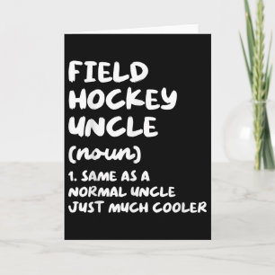 Field Hockey Uncle Definition Funny Sports Card