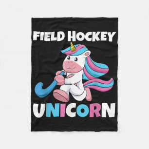 Field Hockey Unicorn Scoring Sports Ists Goalkeepe Fleece Blanket
