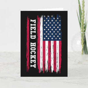 Field Hockey Usa American Flag Hockey Player Sport Card