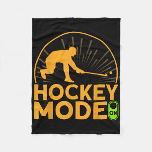 Field Hockey Vintage Hockey Mode On Fleece Blanket