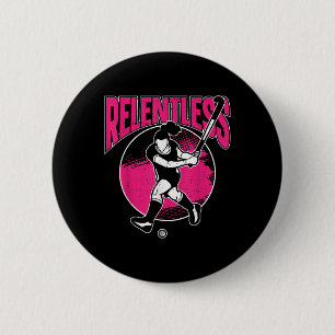 Field Hockey Watercolor Relentless 6 Cm Round Badge