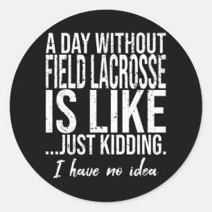 Field Lacrosse funny sports gift Classic Round Sticker